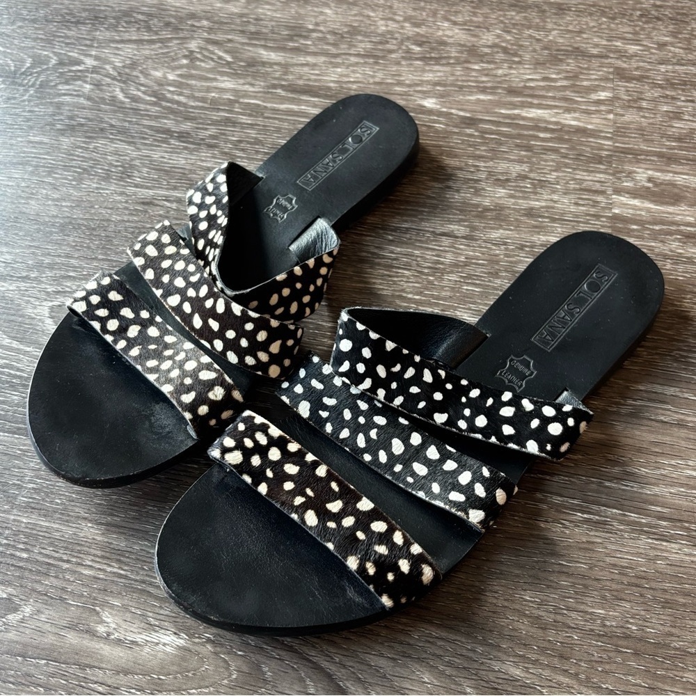 SOL SANA Animal Print‎ sandals shoes. Size 40